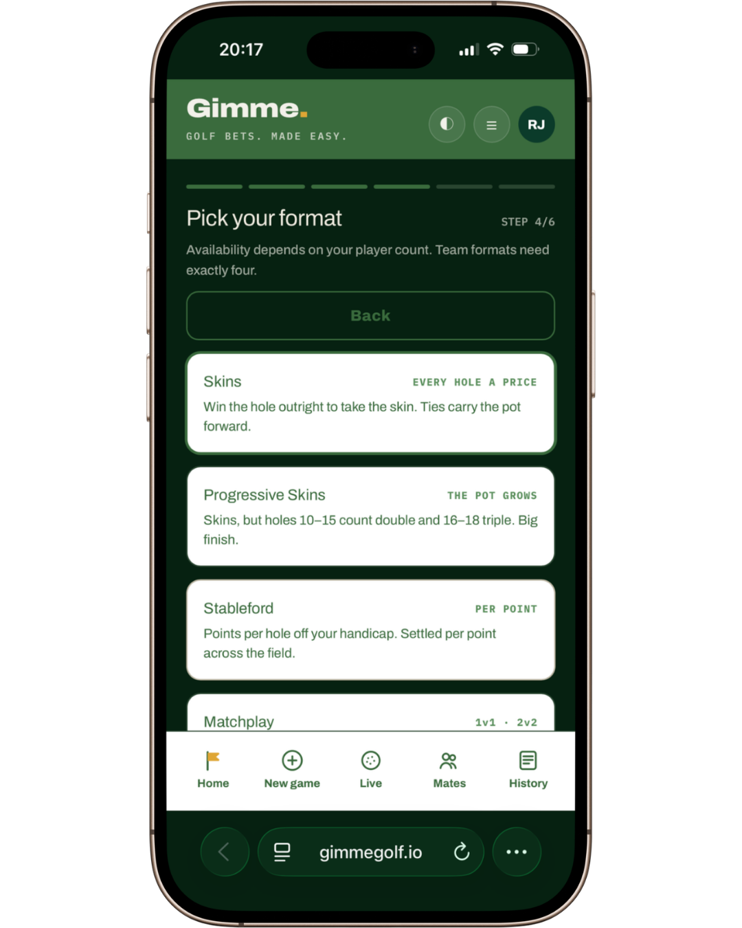 Gimme format picker